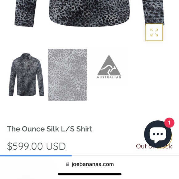 XL Joe Bananas Satin button-down Sleep Shirt 👔 👗 - Picture 6 of 6